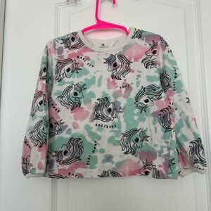 Girl Unicorn Print Sweatshirt